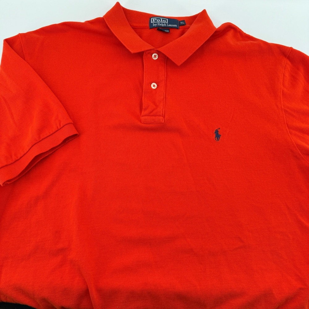 Polo Ralph Lauren Polo Shirt Men's XL Orange Short Sleeve Classic Fit